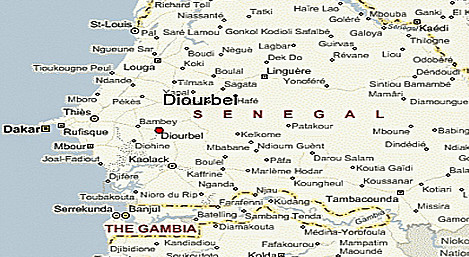 Carte Sénégal région de Diourbel
